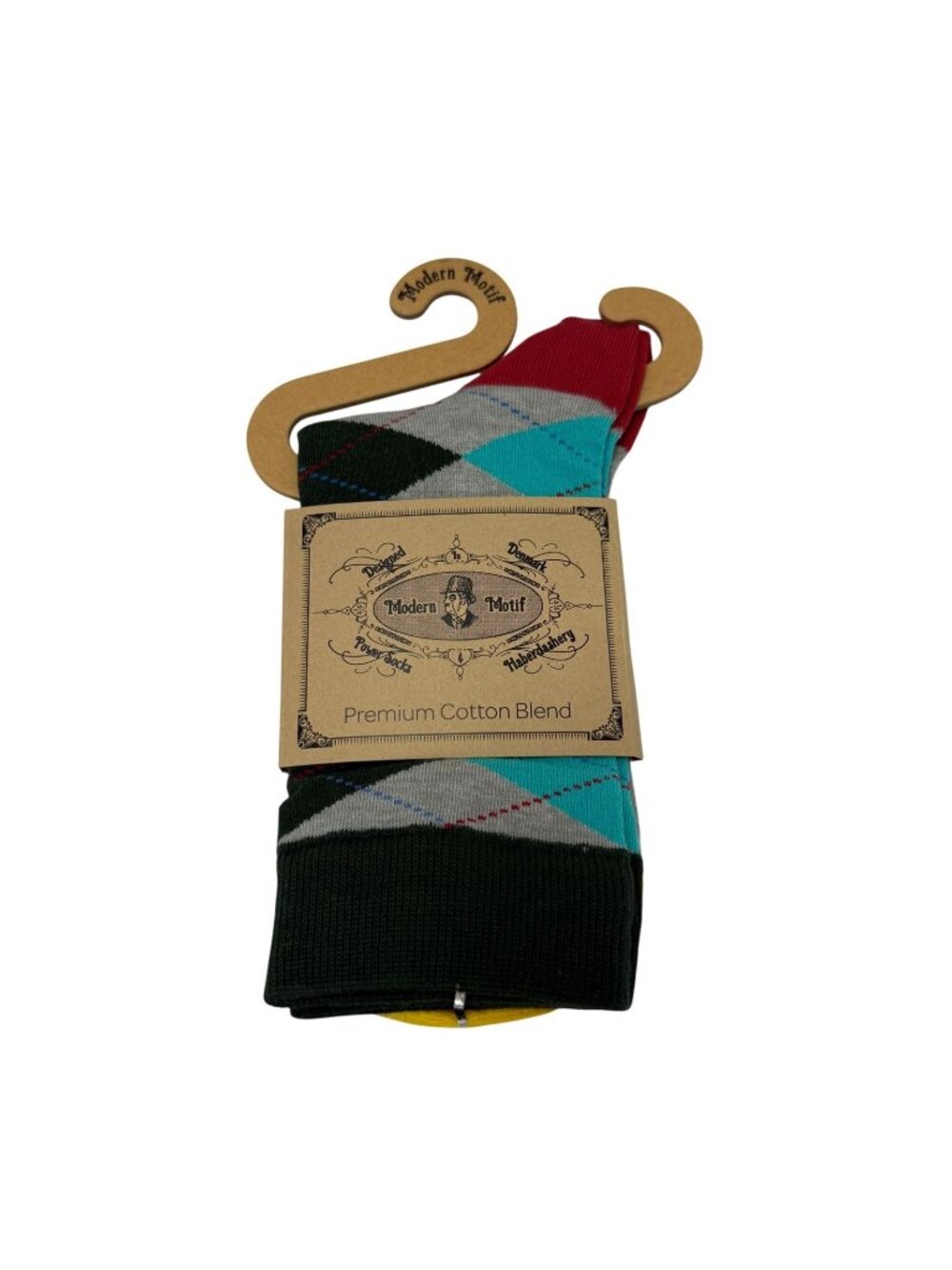 Modern Motif Argyle Men's Socks Size US 8-12 NIP Power Socks!